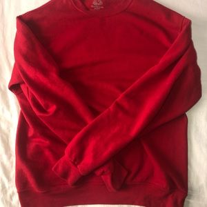 fruit of the look basic little red crewneck